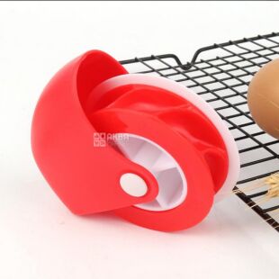 Ніж-роликовий для формування країв тіста, червоний, пластиковий