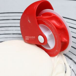 Ніж-роликовий для формування країв тіста, червоний, пластиковий