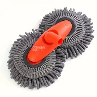 Щітка для миття автомобіля з телескопічною ручкою, подвійна, обертова