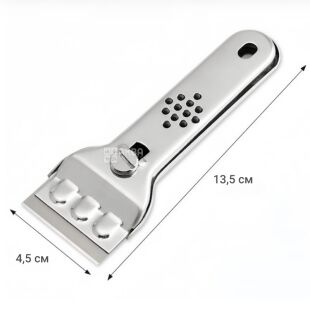 Скребок для чищення варильних поверхонь із склокераміки, металевий