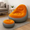 LEEDSOOY, Надувне крісло з пуфом, помаранчеве