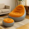 LEEDSOOY, Надувное кресло с пуфом, оранжевое