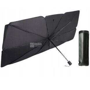 Car windshield sunshade, 75x135 cm, black