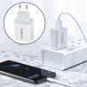 Адаптер быстрой зарядки с портами USB-A  и Type-C, 55W