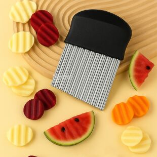 Нож для волнистой нарезки овощей и фруктов, металлический