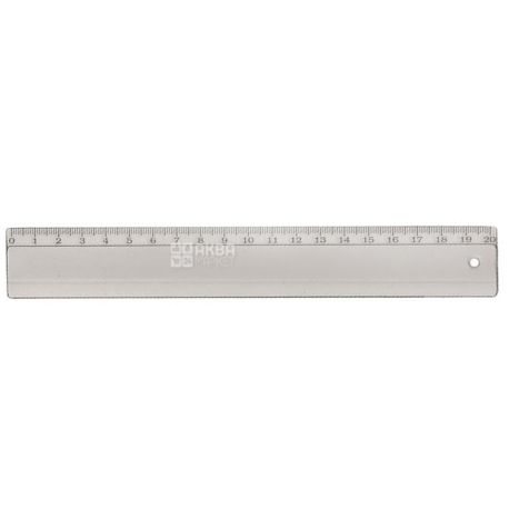 Buromax, 20 cm, ruler, Plastic, Transparent