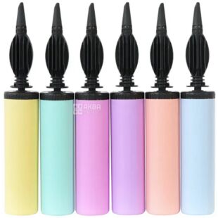 Насос для повітряних кульок, ручний, пластиковий, в асортименті