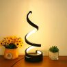 Настільна LED-лампа, спіральна, чорна, 10 х 27 см