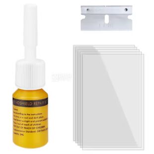 Засіб для ремонту лобового скла з набором полімеризуючих смужок, 3 мл