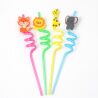 Набір дитячих трубочок, 4 шт., багаторазових, кольорових