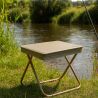 Стілець туристичний, складаний, бежевий, 26х23х25 см