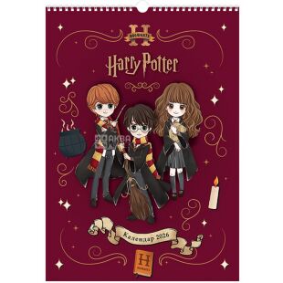 Kite Harry Potter, Настінний перекидний календар-планер на 2026 рік, Гаррі Поттер, А3