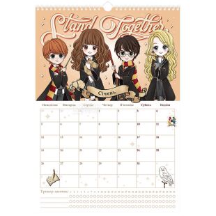 Kite Harry Potter, Настенный опрокидывающийся календарь-планер на 2026 год, Гарри Поттер, А3