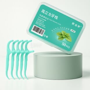 Флосс-стик одноразовый для межзубной чистки, Мята, 50 шт.