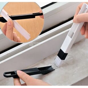 Щітка для чищення віконних отворів та клавіатури 2 в 1, 17 см