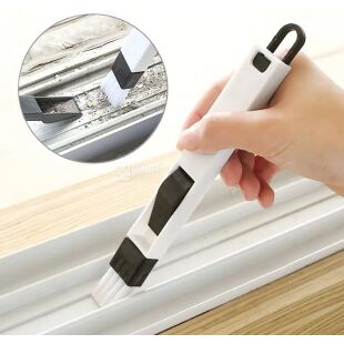 Щітка для чищення віконних отворів та клавіатури 2 в 1, 17 см