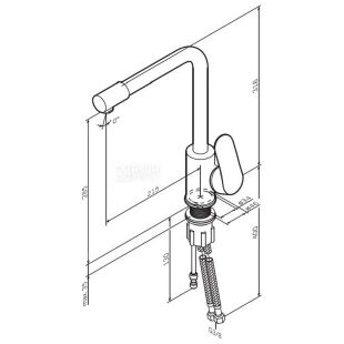Am.Pm Like, Змішувач для кухні з вбудованим каналом для питної води, чорний матовий