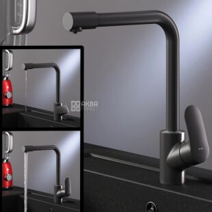 Am.Pm Like, Змішувач для кухні з вбудованим каналом для питної води, чорний матовий