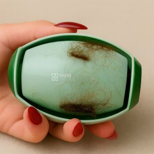 Многоразовый силиконовый валик для чистки одежды в декоративном корпусе, зеленый