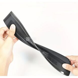 Щетка-водозгон для автостекла, силиконовая, черная, 30 х 5 см