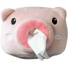 Салфетница для автомобиля Поросенок, розовая, мягкая, 18 х 12 х 6 см