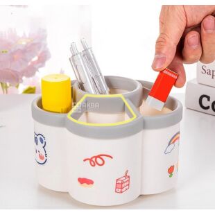 Органайзер обертовий для ручок, 6 відділень, пластиковий