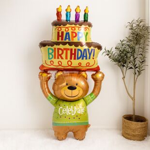 Фольгована повітряна кулька Ведмедик, 124х59 см