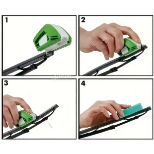 Инструмент для восстановления стеклоочистителей автомобиля, зеленый