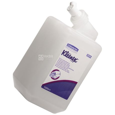 Кimberly-Clark, 1 л, картридж для диспенсера, шампунь+гель для душа, Kleenex