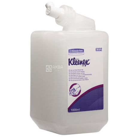 Кimberly-Clark, 1 л, картридж для диспенсера, шампунь+гель для душа, Kleenex
