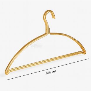 Набір вішаків, 5 шт., металеві, золотисті