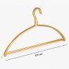 Набор вешалок, 5 шт., металлические, золотистые