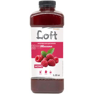 Loft, 1150 г, Фруктовий концентрат для напоїв Малина Лофт