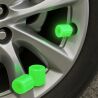 Світлові ковпачки клапанів для шин, 2 шт., зелені