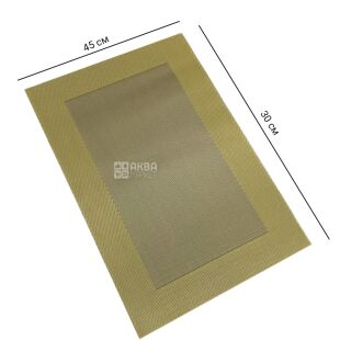 Салфетка для сервировки, прямоугольная, 45х30 см, золотистая