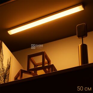 Портативная LED-лампа с USB-зарядкой и датчиком движения, 50 см, теплый свет 