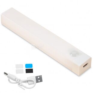 Портативна LED-лампа з USB-зарядкою та датчиком руху, 20 см, тепле світло