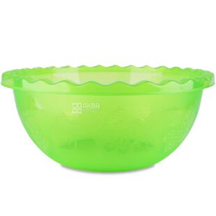 Al-Plastic, Таз для фруктів, пластик, салатовий, 6 л