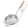 Шумівка-сито з нержавіючої сталі з дерев'яною ручкою, 41 см