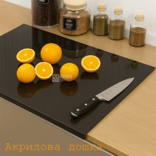 Дошка обробна, акрилова, чорна, 40 х 30 см
