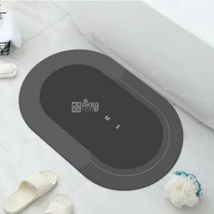Коврик для ванной комнаты, диатомитовый, серый, 40 х 30 см
