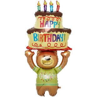 Фольгована повітряна кулька Ведмедик, 124х59 см