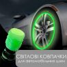 Світлові ковпачки клапанів для шин, 2 шт., зелені
