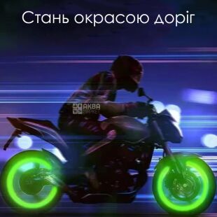 Світлові ковпачки клапанів для шин, 2 шт., зелені
