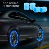 Световые колпачки клапанов для шин, 2 шт., голубые