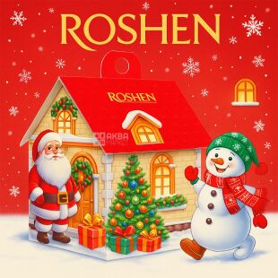 Roshen, 274 г, Набор конфет новогодний №1 Сладкая избушка Рошен