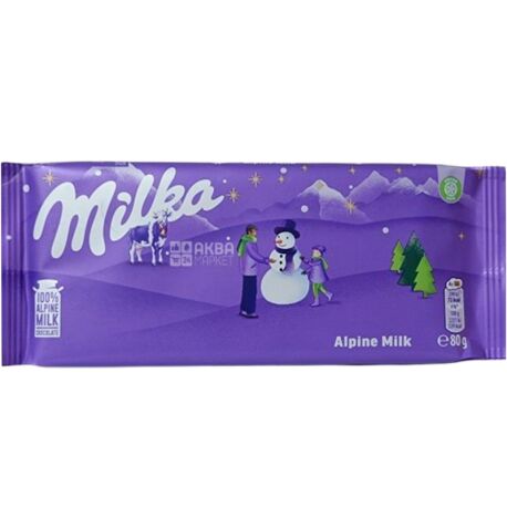 Milka, 80 г, Милка, Молочный шоколад