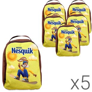 Nesquik Bunny, Упаковка 5 шт. х 492 г, Набор конфет Рюкзачок Несквик, 28х22 см