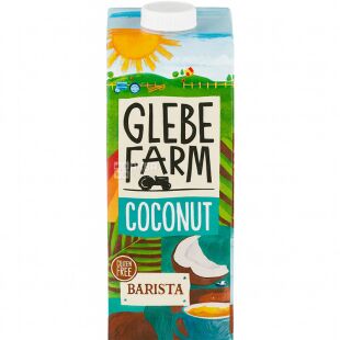 Glebe Farm Coconut Barista, 1 л, Молоко кокосове Бариста, безлактозне, кошерне, Глеб Фарм