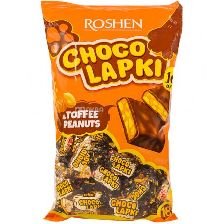 Roshen Choco Lapki, 1 кг, Цукерки Шоколапки, Рошен - купити